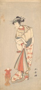 Der Schauspieler Ichikawa Danjuro V in der Rolle einer Frau, 1772 von Shunsho