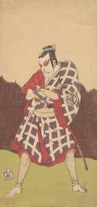Der Schauspieler Matsumoto Koshiro 3. als ein Mann mit verschränkten Armen..., späte 18. Jahrhundert