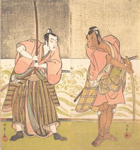 Der Schauspieler Sakata Hangoro II und der Schauspieler Matsumoto Koshiro IV von Shunsho