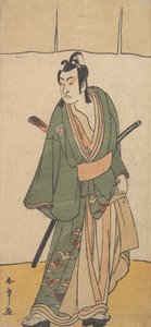 Der zweite Ichikawa Monnosuke in der Rolle von Soga no Juro Sukenari, 2. Monat, 1785 von Shunsho