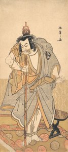 Der Schauspieler Nakamura Nakazo als rokuju-rokubu Pilger zu einem buddhistischen Tempel, ca. 1780 von Shunsho