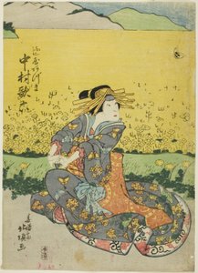 Der Schauspieler Nakamura Karoku I als Fujiya Azuma