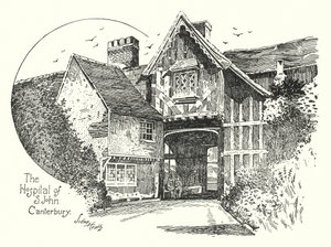 Das Krankenhaus von St. John, Canterbury von Sidney Heath