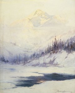 Wintermorgen, Mount McKinley, Alaska von Sidney Laurence