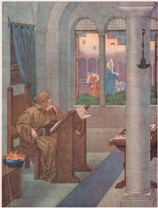 Das Skriptorium: Es wird für das Gesicht eines schönen Heiligen oder für eine der Marien, die ich malen werde, ausreichen von Sidney Meteyard
