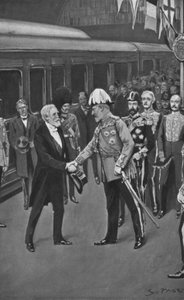 König Edward begrüßt Präsident Loubet, 6. Juli 1903 von Sidney Paget