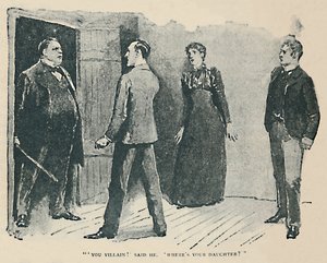 Du Schurke! sagte er. Wo ist meine Tochter, 1892 von Sidney Paget