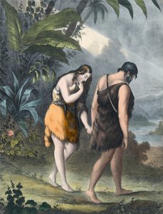 Adam und Eva aus dem Paradies vertrieben