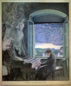 Allegorie Beethovens als musikalisches Genie
