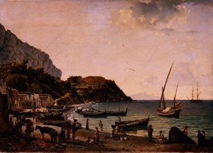 Der Hafen auf der Insel Capri