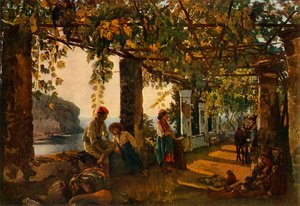 Eine Terrasse am Meer - eine Variation, 1828, 1965 von Sil