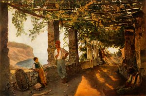 Eine Terrasse am Meer, 1828, 1965 von Sil
