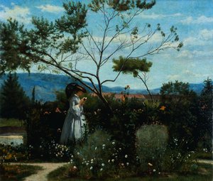 Unter den Blumen im Garten von Silvestro Lega