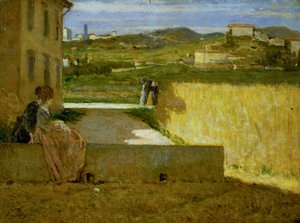 Im Schatten der Villa, ca. 1872-73 von Silvestro Lega