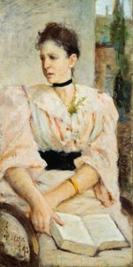 Porträt von Paola Bandini von Silvestro Lega