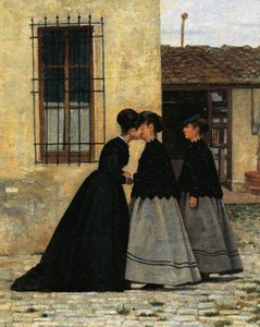 Der Besuch (Detail) von Silvestro Lega