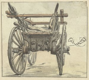 Rückseite eines vierrädrigen Wagens