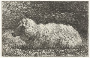 Liegendes Schaf von Simon Andreas Krausz