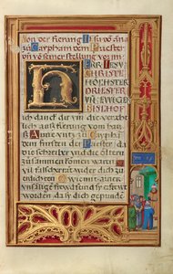 Rand mit Jeremia vor Johoiakim von Simon Bening