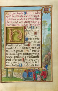Bordüre mit Joseph, der von seinen Brüdern verkauft wird von Simon Bening