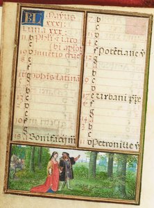 Folio aus einem Miniatur-Stundenbuch, Gebrauch von Rom, Brügge von Simon Bening