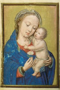 Blatt aus einem Miniatur-Stundenbuch, Gebrauch von Rom, Brügge, 1530-35 von Simon Bening
