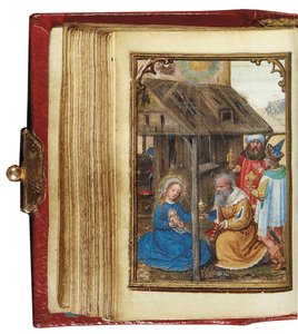Folio aus einem Miniatur-Stundenbuch, Gebrauch von Rom, Brügge, 1530-35 von Simon Bening