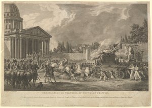 Überführung Voltaires ins französische Pantheon, 1817 von Simon Charles Miger