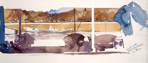 Dockwand Amanohashidate, 2000 von Simon Fletcher