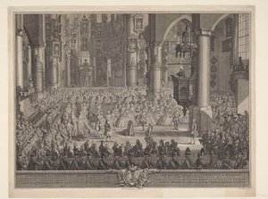 Hochzeit von Karl Christian von Nassau-Weilburg mit Prinzessin Carolina, 1760 von Simon Fokke