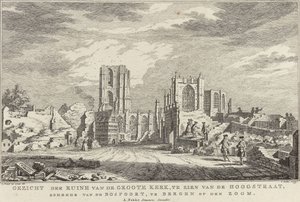 Ruine der Großen Kirche von Bergen op Zoom, 1748 (Zehn Ansichten der Ruinen nach der Belagerung und Zerstörung von Bergen op Zoom)