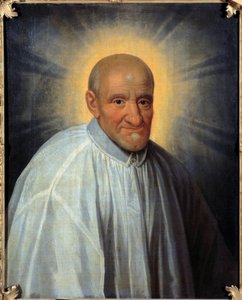Porträt von Saint Vincent de Paul (1576-1660), Gründer der Kongregationen der Töchter der Nächstenliebe