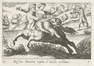 Nessus versucht Deïanira zu entführen von Simon Frisius