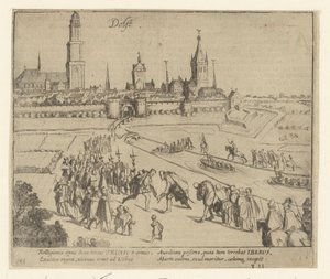 Truchsess wird in Delft empfangen, 1584 von Simon Frisius