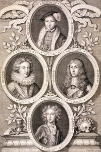Edward VI, Henry und William, Herzöge von Gloucester, und Henry, Prinz von Wales, ca. 1700 von Simon Gribelin