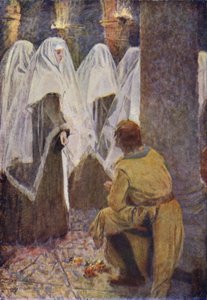 Illustration zu Sir Walter Scotts Der Talisman (Farblithografie)