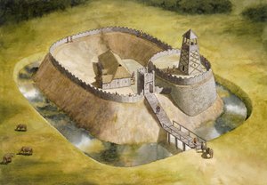 Helmsley Castle, North Yorkshire, 12. Jahrhundert