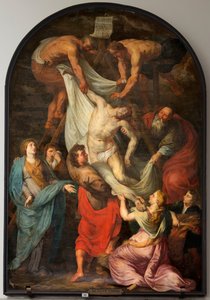 Pfarrkirche (Sint-Walburgakerk). Kreuzabnahme. Simon De Pape. Kopie nach P.P. Rubens. Mitte 17. Jahrhundert. von Simon II de Pape