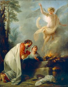 Das Opfer von Manoah, Vater von Samson von Simon Julien