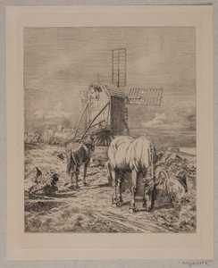 An einer Mühle von Simon Ludvig Ditlev Simonsen