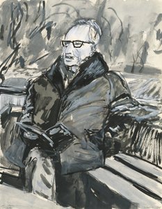 Mann, der ein Buch liest, 2019 von Simon Neville