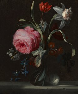 Blumen in einer Vase, um 1669 von Simon Peeterz Verelst