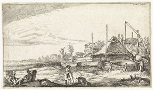 Landschaft mit rastenden Hausierern