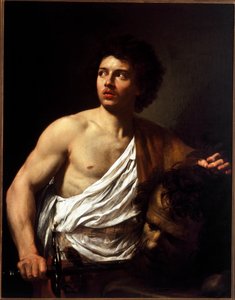 David hält den Kopf von Goliath von Simon Vouet