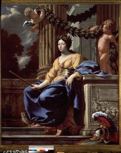 Allegorisches Porträt von Anne von Österreich (1601-1666) von Simon Vouet