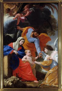 Die Ruhe der Heiligen Familie von Simon Vouet