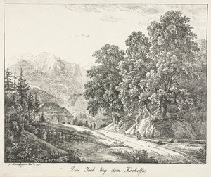 Der Weg am Kochelsee, 1809 von Simon Warnberger