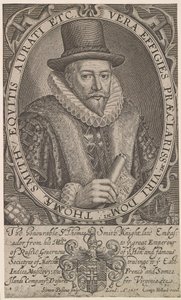 Sir Thomas Smith, erster Gouverneur der East India Company, Botschafter in Russland 1604-1605, 1617 von Simon van de Passe