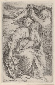 Die Heilige Familie von Simone Cantarini