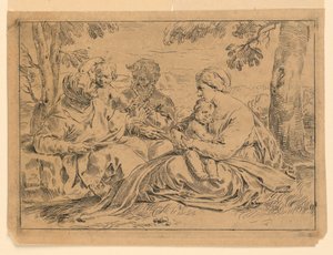 Die Heilige Familie mit Johannes und Elisabeth